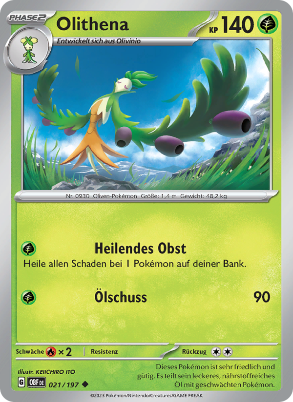 Olithena 021 — Obsidian Flames (German Pokémon TCG card)
