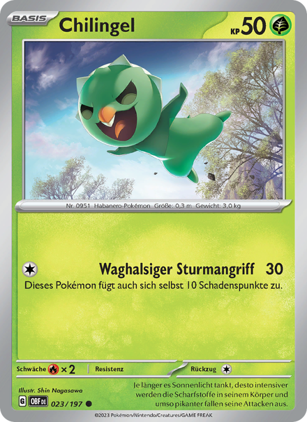 Chilingel 023 — Obsidian Flames (German Pokémon TCG card)