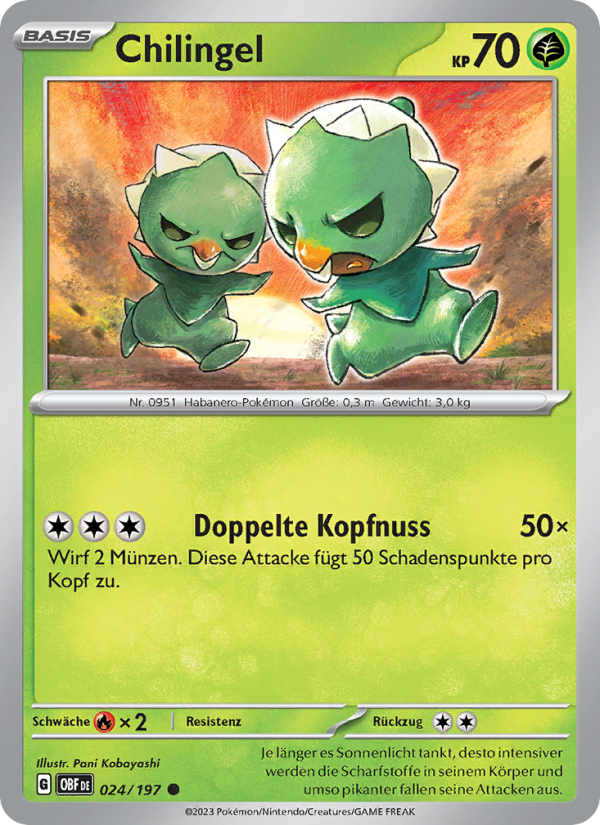 Chilingel 024 — Obsidian Flames (German Pokémon TCG card)