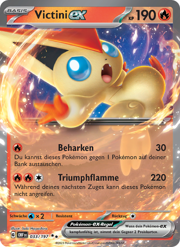 Victini-ex 033 — Obsidian Flames (German Pokémon TCG card)