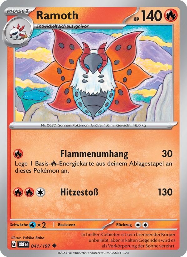 Ramoth 041 — Obsidian Flames (German Pokémon TCG card)