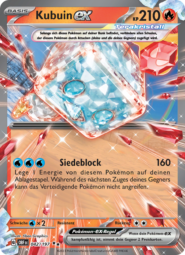Kubuin-ex 042 — Obsidian Flames (German Pokémon TCG card)