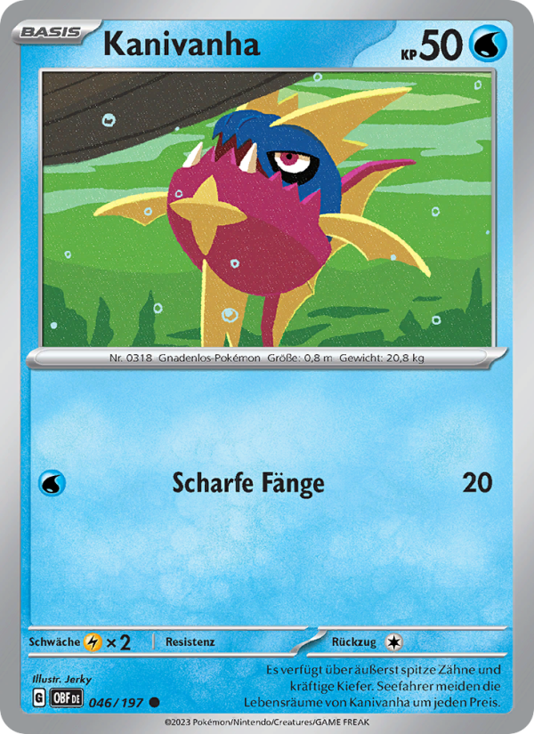 Kanivanha 046 — Obsidian Flames (German Pokémon TCG card)