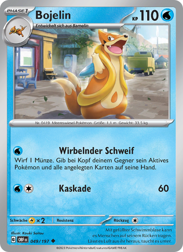 Bojelin 049 — Obsidian Flames (German Pokémon TCG card)