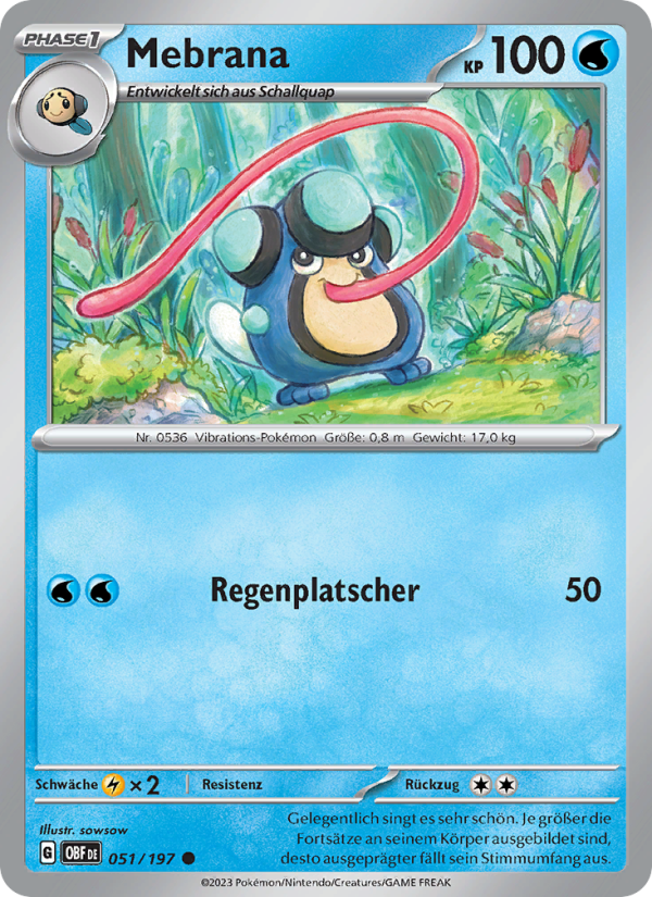 Mebrana 051 — Obsidian Flames (German Pokémon TCG card)