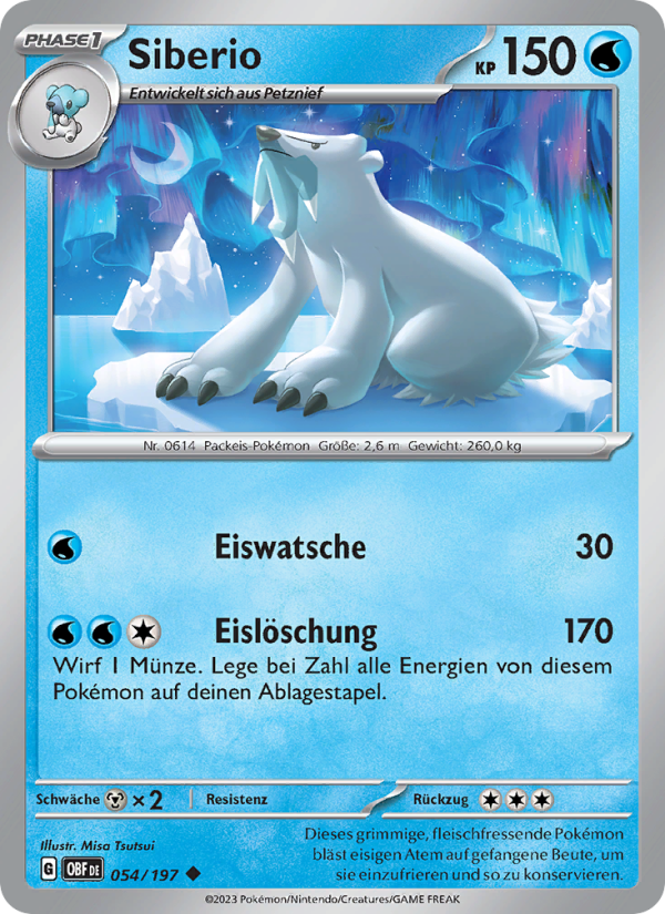 Siberio 054 — Obsidian Flames (German Pokémon TCG card)