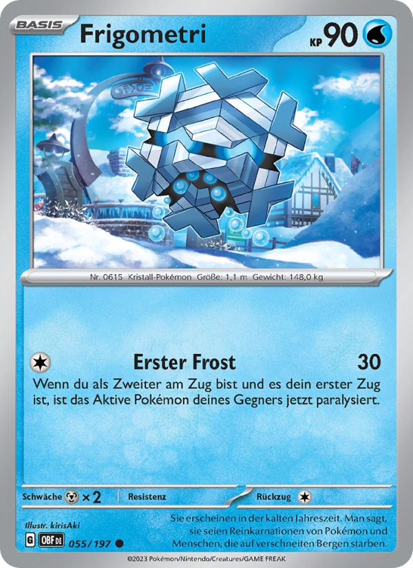 Frigometri 055 — Obsidian Flames (German Pokémon TCG card)
