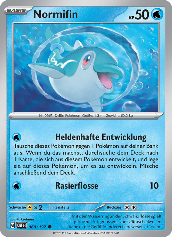 Normifin 060 — Obsidian Flames (German Pokémon TCG card)