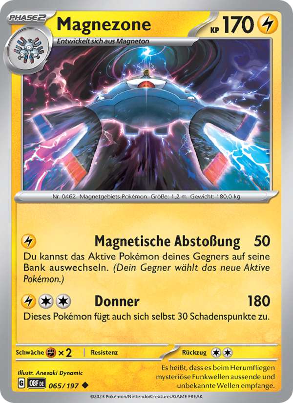 Magnezone 065 — Obsidian Flames (German Pokémon TCG card)