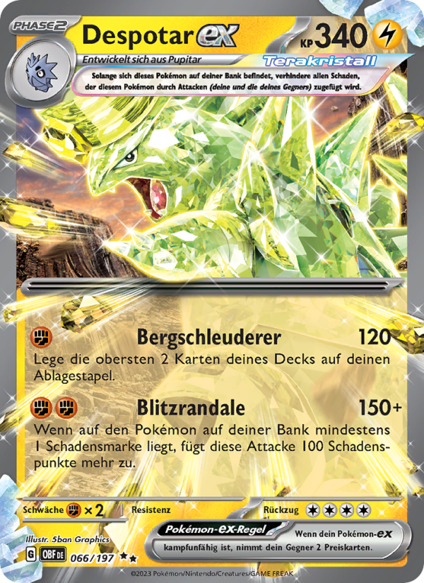 Despotar-ex 066 — Obsidian Flames (German Pokémon TCG card)