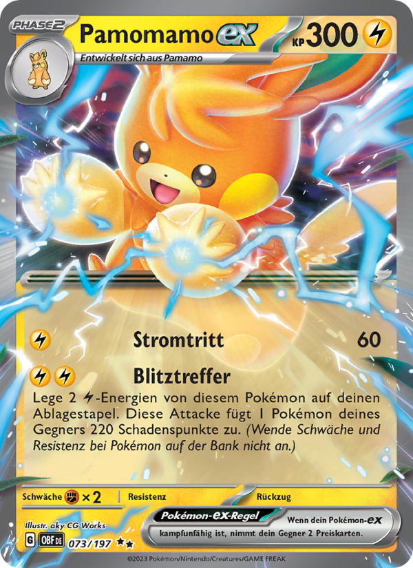Pamomamo-ex 073 — Obsidian Flames (German Pokémon TCG card)