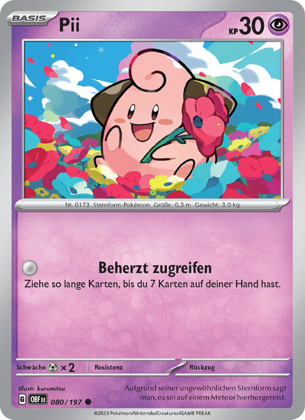 Pii 080 — Obsidian Flames (German Pokémon TCG card)