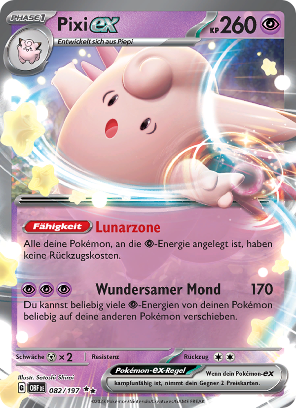 Pixi-ex 082 — Obsidian Flames (German Pokémon TCG card)