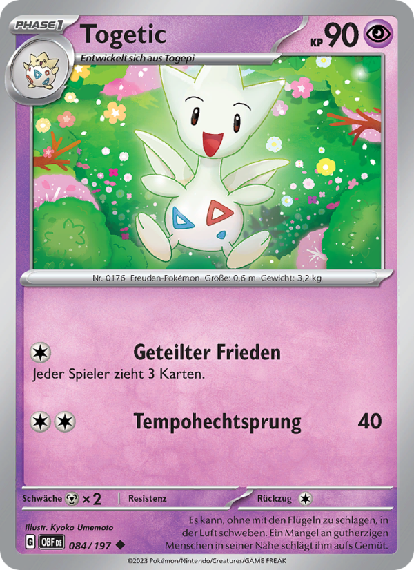 Togetic 084 — Obsidian Flames (German Pokémon TCG card)