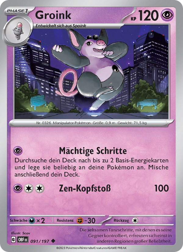 Groink 091 — Obsidian Flames (German Pokémon TCG card)