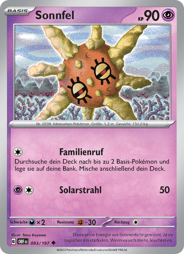 Sonnfel 093 — Obsidian Flames (German Pokémon TCG card)