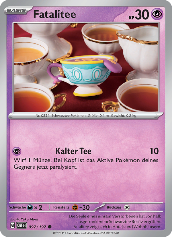 Fatalitee 097 — Obsidian Flames (German Pokémon TCG card)