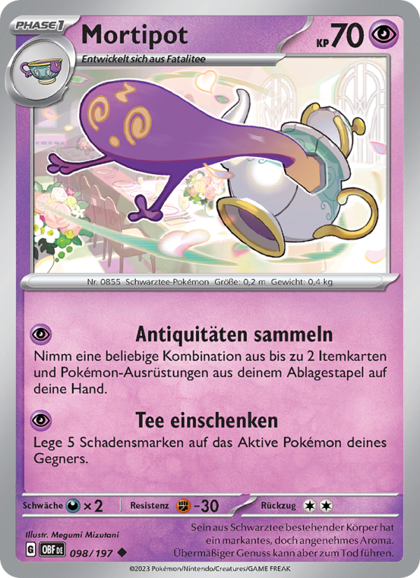 Mortipot 098 — Obsidian Flames (German Pokémon TCG card)