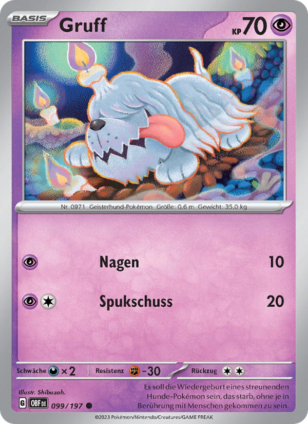Gruff 099 — Obsidian Flames (German Pokémon TCG card)