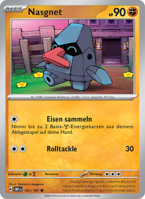 Nasgnet 107 — Obsidian Flames (German Pokémon TCG card)