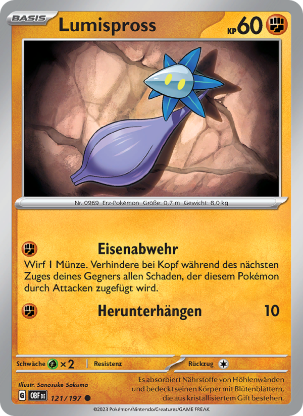 Lumispross 121 — Obsidian Flames (German Pokémon TCG card)