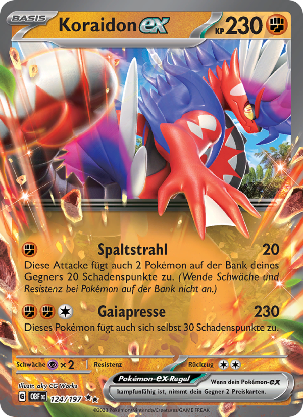 Koraidon-ex 124 — Obsidian Flames (German Pokémon TCG card)