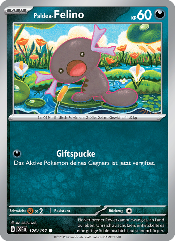 Paldea-Felino 126 — Obsidian Flames (German Pokémon TCG card)