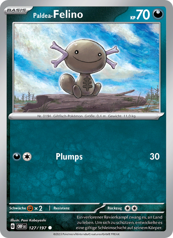 Paldea-Felino 127 — Obsidian Flames (German Pokémon TCG card)
