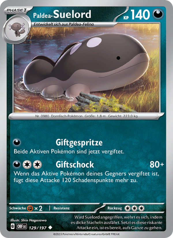 Paldea-Suelord 129 — Obsidian Flames (German Pokémon TCG card)