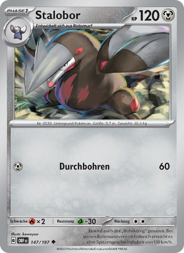 Stalobor 147 — Obsidian Flames (German Pokémon TCG card)