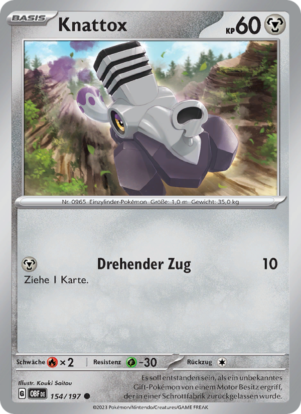 Knattox 154 — Obsidian Flames (German Pokémon TCG card)