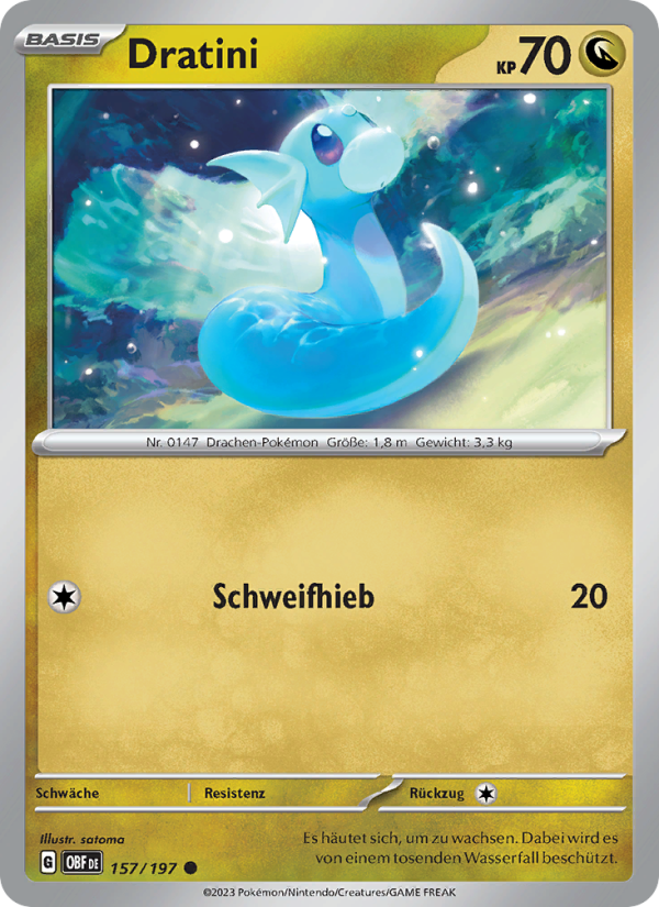 Dratini 157 — Obsidian Flames (German Pokémon TCG card)