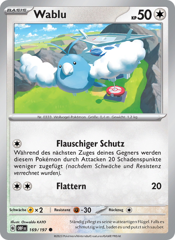 Wablu 169 — Obsidian Flames (German Pokémon TCG card)