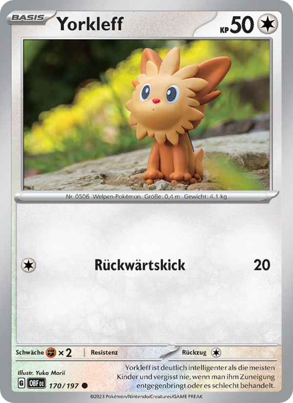 Yorkleff 170 — Obsidian Flames (German Pokémon TCG card)