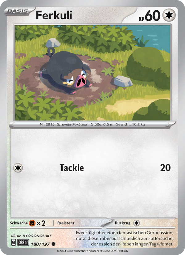 Ferkuli 180 — Obsidian Flames (German Pokémon TCG card)