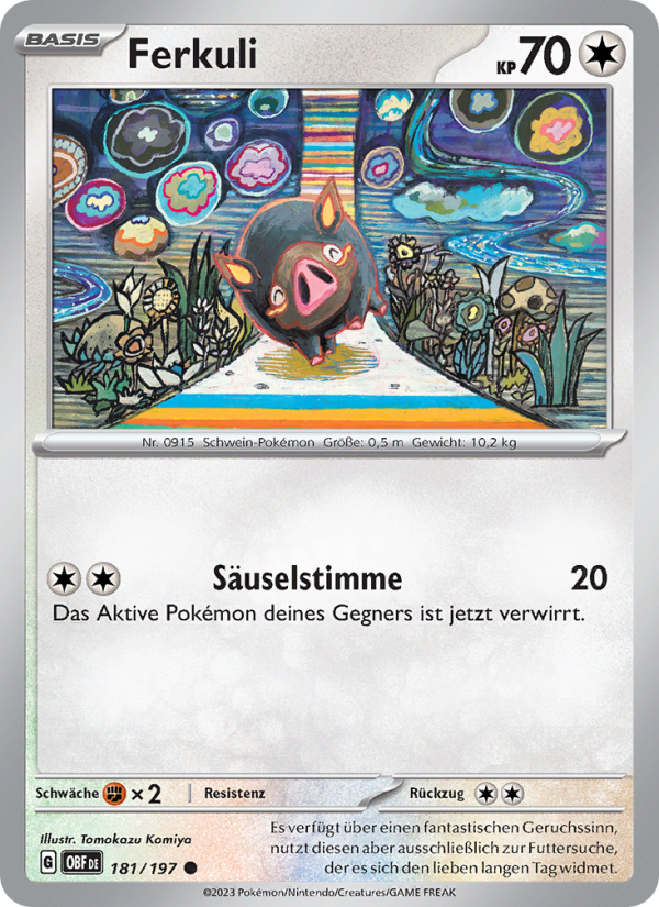 Ferkuli 181 — Obsidian Flames (German Pokémon TCG card)