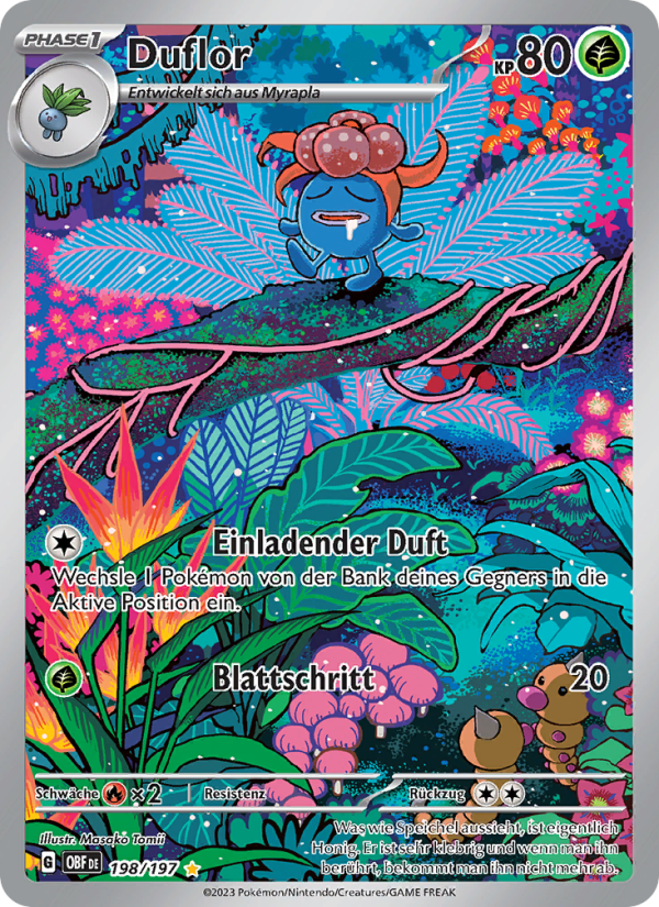 Duflor 198 — Obsidian Flames (German Pokémon TCG card)