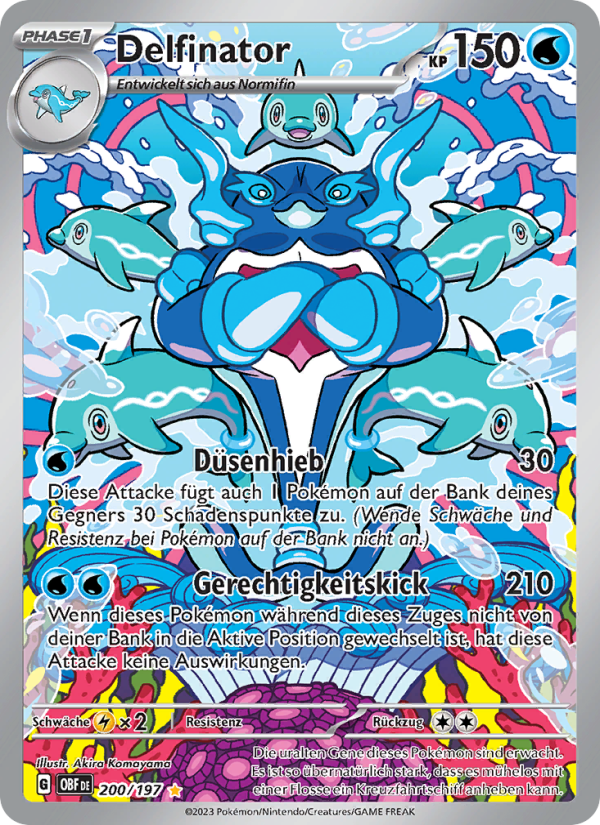 Delfinator 200 — Obsidian Flames (German Pokémon TCG card)