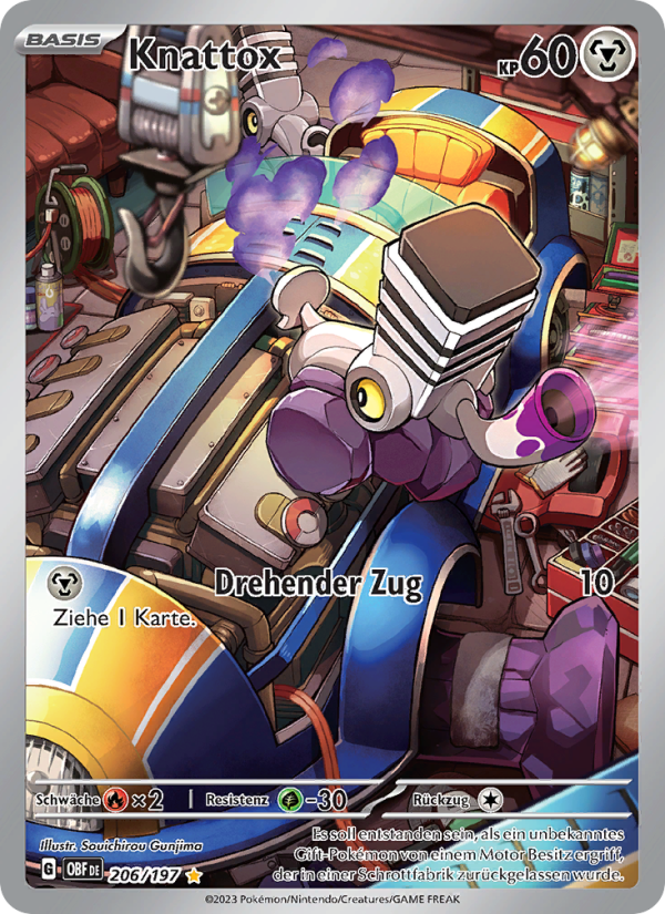 Knattox 206 — Obsidian Flames (German Pokémon TCG card)