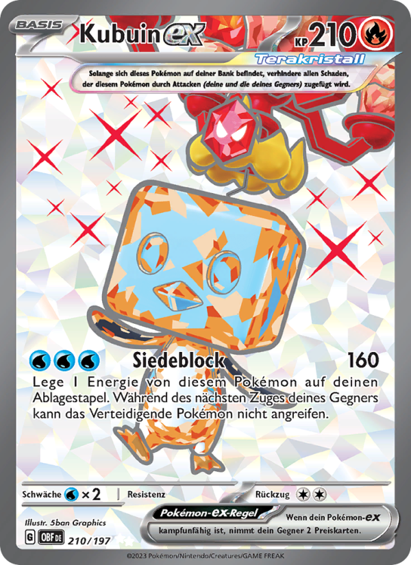 Kubuin-ex 210 — Obsidian Flames (German Pokémon TCG card)