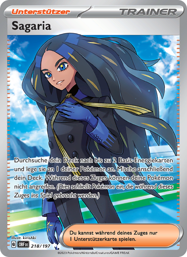 Sagaria 218 — Obsidian Flames (German Pokémon TCG card)