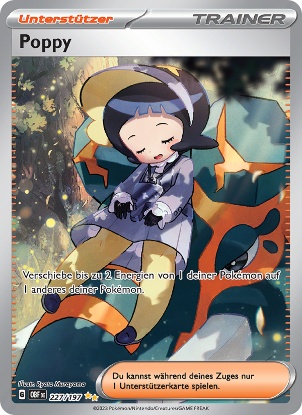 Poppy 227 — Obsidian Flames (German Pokémon TCG card)