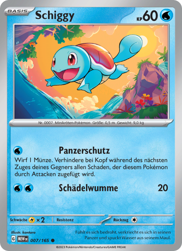 Schiggy 007 — 151 (German Pokémon TCG card)