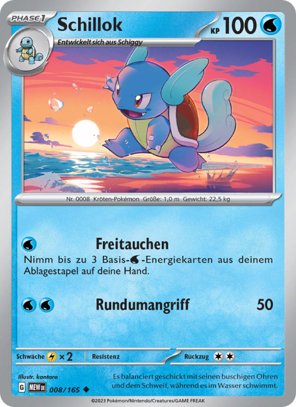 Schillok 008 — 151 (German Pokémon TCG card)