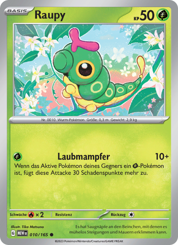 Raupy 010 — 151 (German Pokémon TCG card)