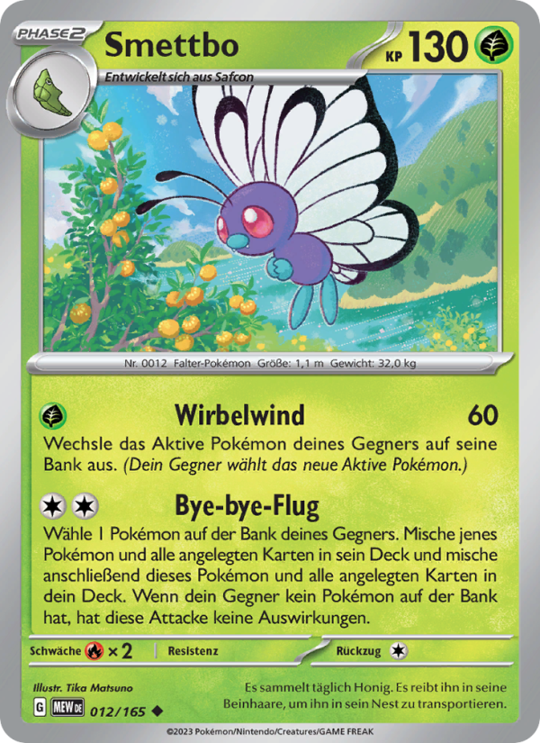 Smettbo 012 — 151 (German Pokémon TCG card)