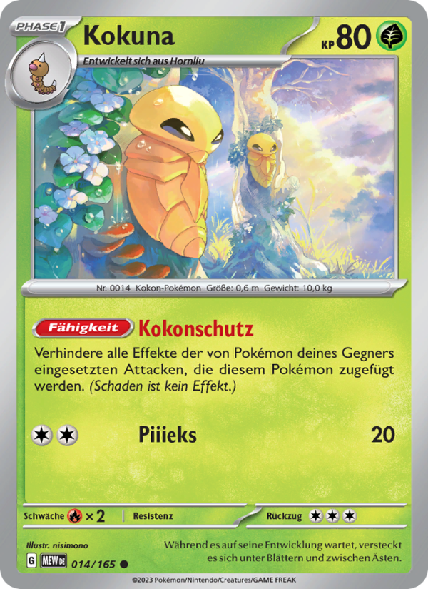 Kokuna 014 — 151 (German Pokémon TCG card)