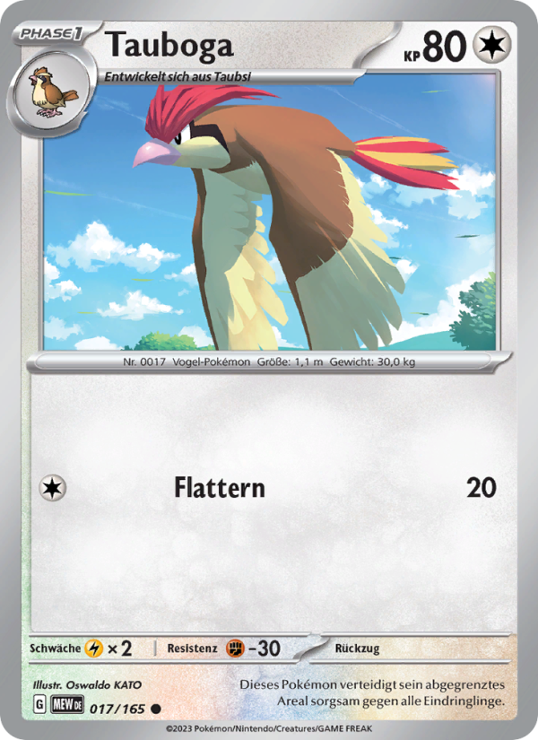 Tauboga 017 — 151 (German Pokémon TCG card)