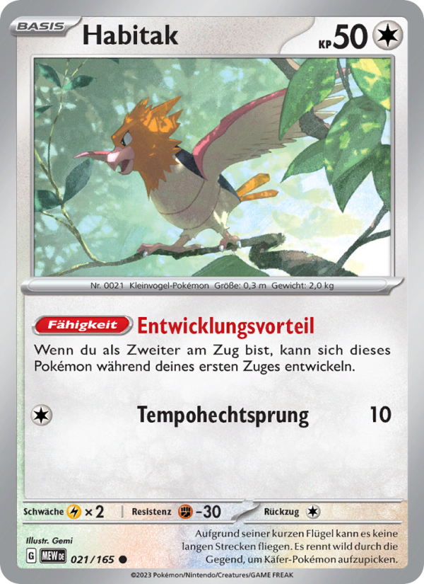 Habitak 021 — 151 (German Pokémon TCG card)