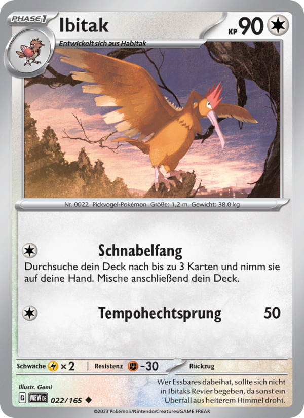 Ibitak 022 — 151 (German Pokémon TCG card)